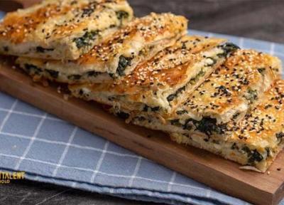 طرز تهیه بورک اسفناج و پنیر ترکی ساده و خوش طعم